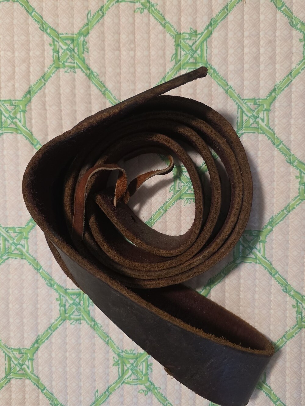 Western Saddle Cinch Strap Real Leather